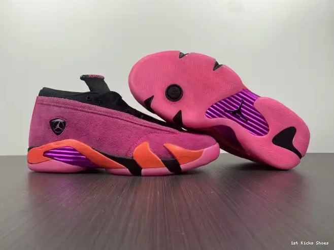 1st Kicks Shoes Pink DH4121-600 (W) Retro Shocking 14 Jordan Low 0514